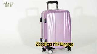 high quality pink luggage
